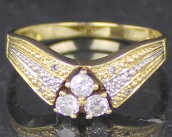Brilliant-cut Diamond Ring, made of 18k yellow/white gold, bicolor
