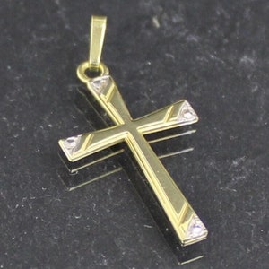 Cross Pendant, 14K Gold,  Kordes and Lichtenfels, 1950/60
