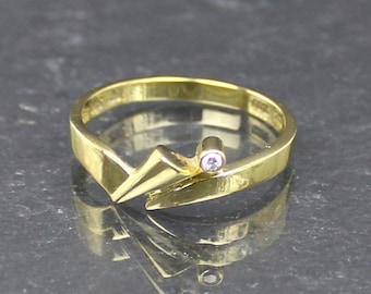Vintage Diamond Ring, 750 yellow gold, 18 Karat