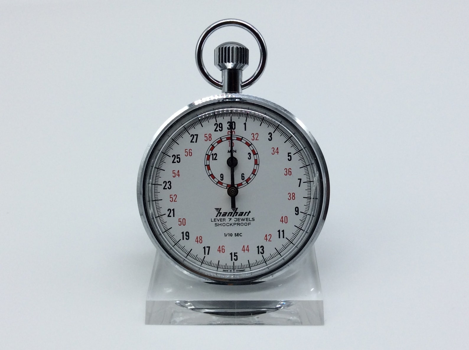 Stopwatch Hanhart Crown Stopper 1 10 Sec Chrome plated Etsy