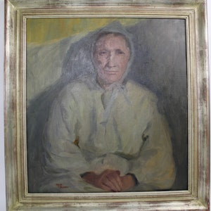 Rare oil painting, Princess Maria del Pilar of Bavaria, 1930s