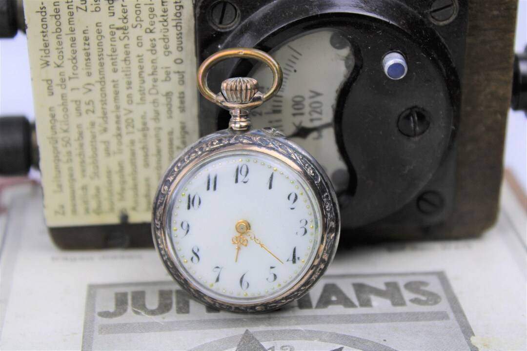 Antique Silver Ladies Pocket Watch, German Empire Etsy