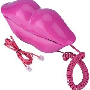 Kultiges Lippen Telefon, Rose, Festnetz-Telefon Téléphone à lèvres emblématique, rose, téléphone image 4