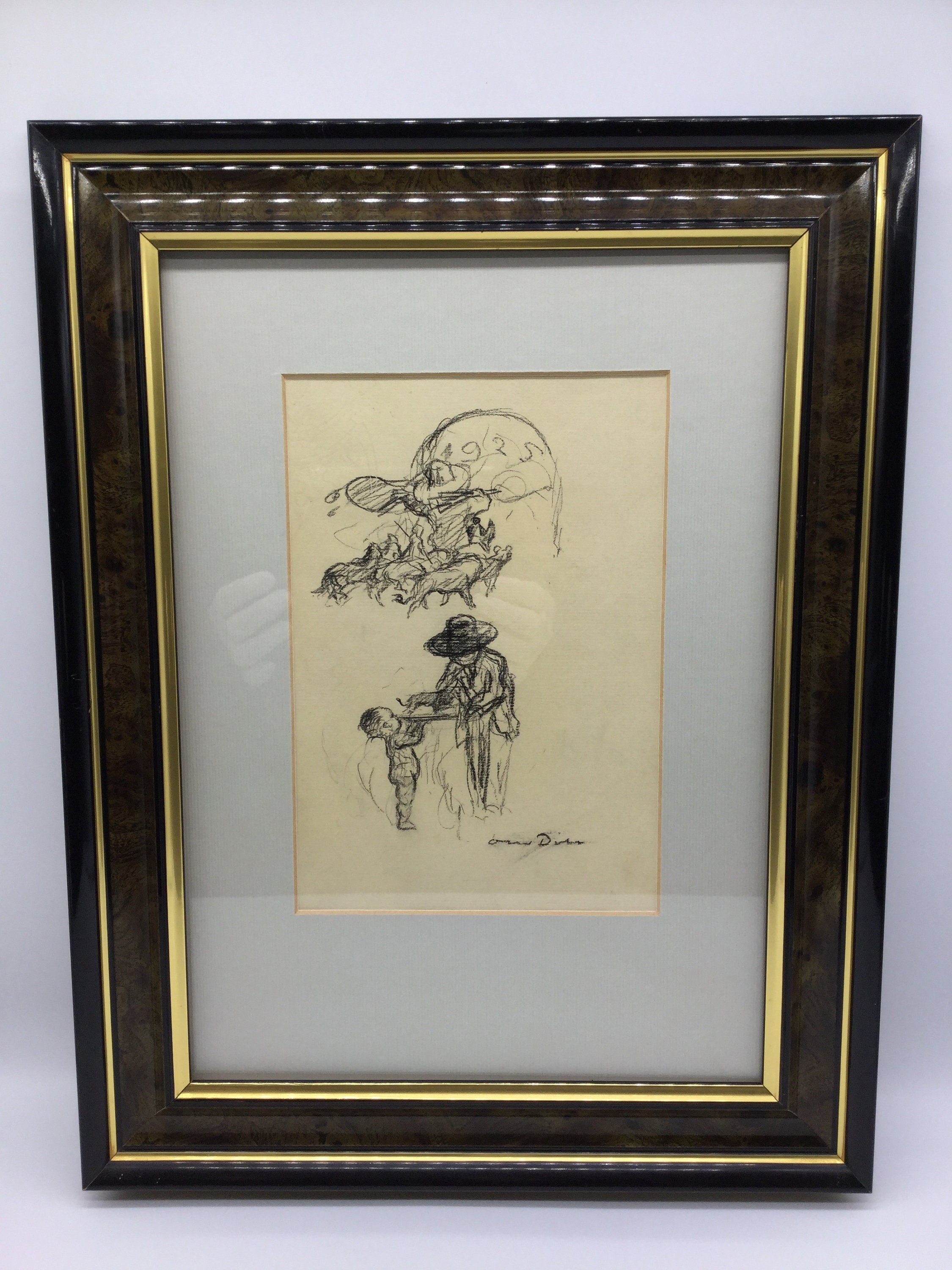 Rare Drawing by Prof. Otto Dill, Germany, signed, 1925