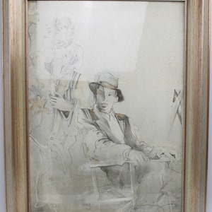 Jürgen Görg, aquatint etching, signed, gallery frame