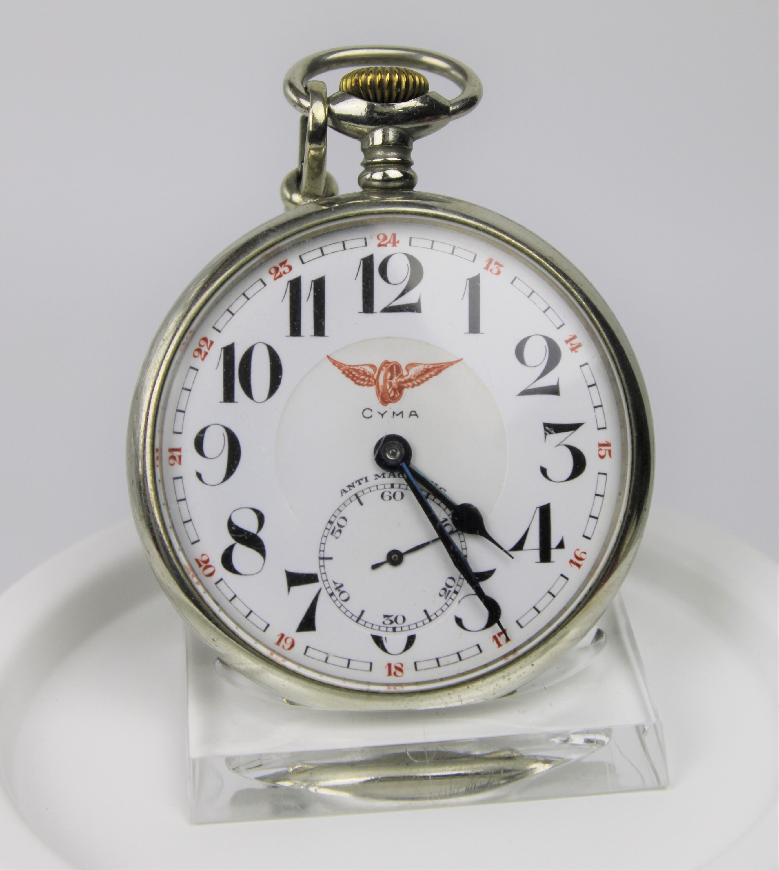 Montre de poche de chemin de fer suisse antique Cyma ann es 1930