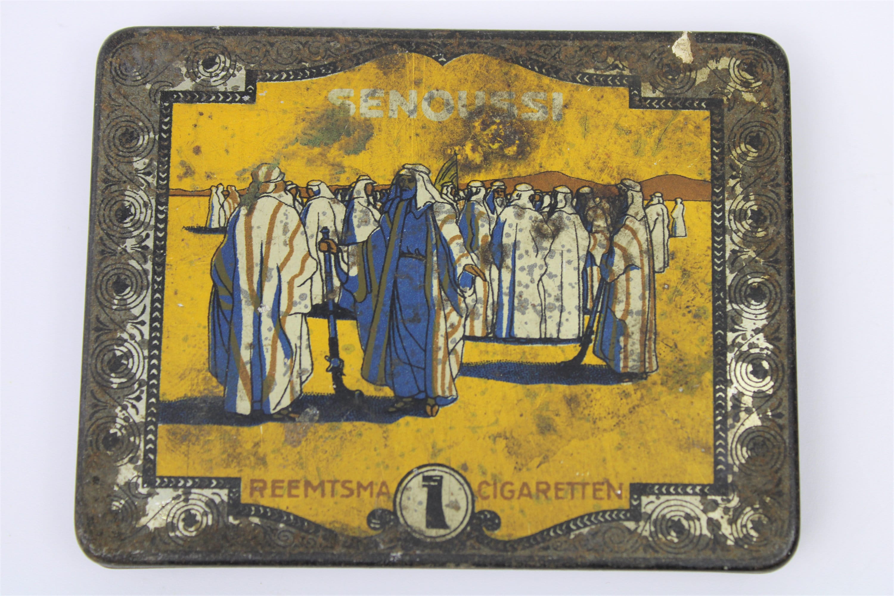 Antique Senoussi Reemtsma Cigarette Box, Around 1924