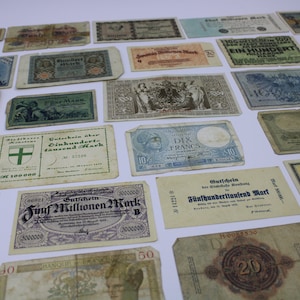 Collection of banknotes around 1923, Reichsbanknotes, 50 pieces