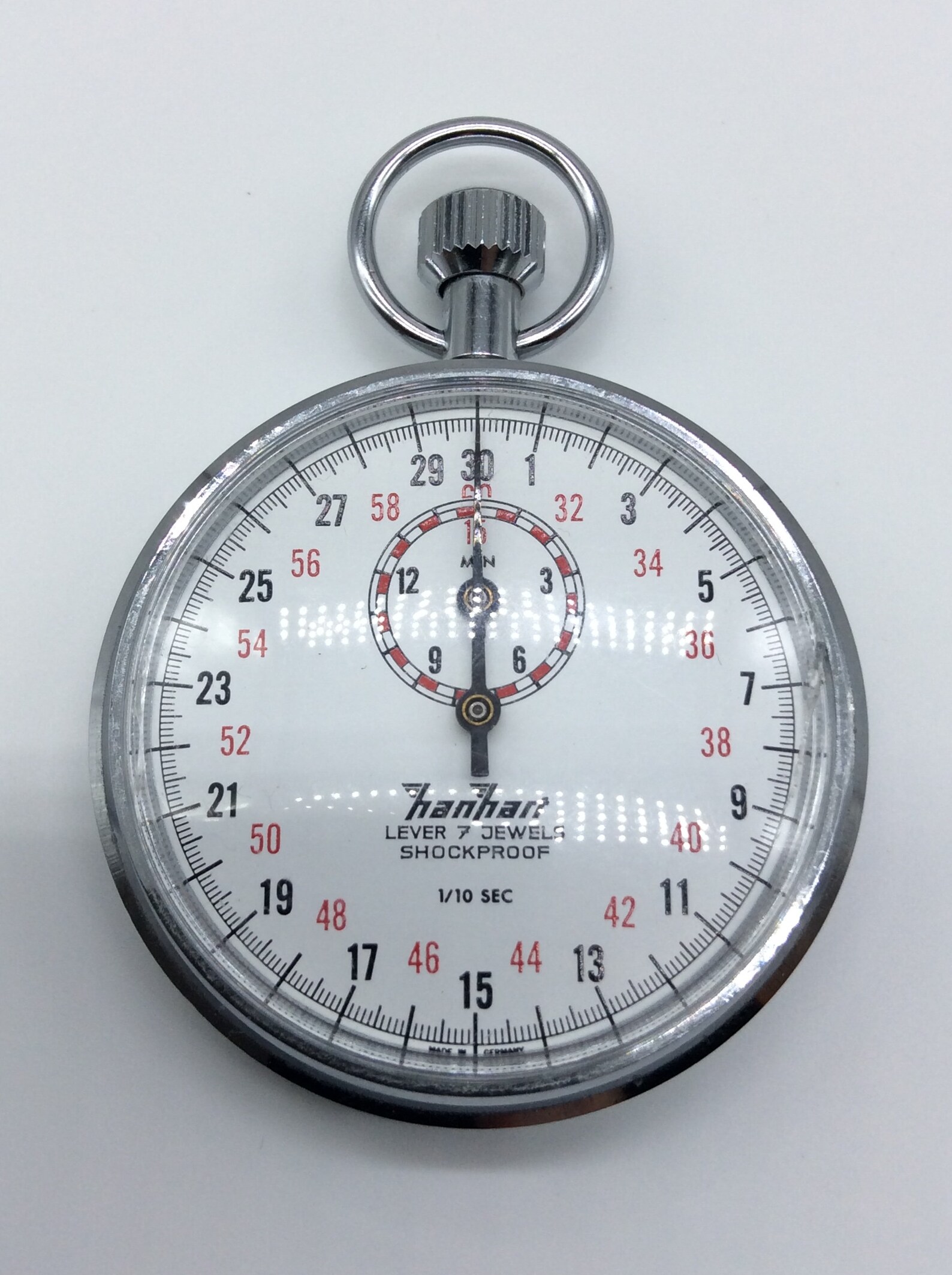Stopwatch Hanhart crown stopper 1/10 sec. Chromeplated Etsy