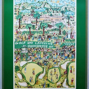 Rare James Rizzi poster, autographed, 1993, Galerie Vogel