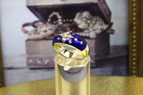 RARE ファベルジェ ダイヤモンド リング、ゴールド リング、750  