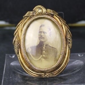 Antique pendant/brooch, 800 silver, foam gold, 19th century