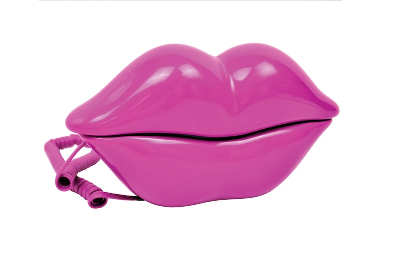 Kultiges Lippen Telefon, Rose, Festnetz-Telefon Téléphone à lèvres emblématique, rose, téléphone image 1