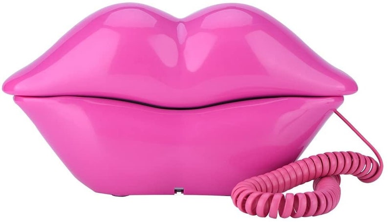 Kultiges Lippen Telefon, Rose, Festnetz-Telefon Téléphone à lèvres emblématique, rose, téléphone image 2