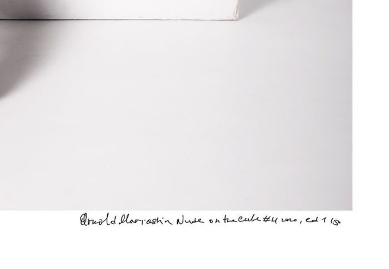 Nude photography by Arnold Mariashin SIGNED Nude on the Cube # 4