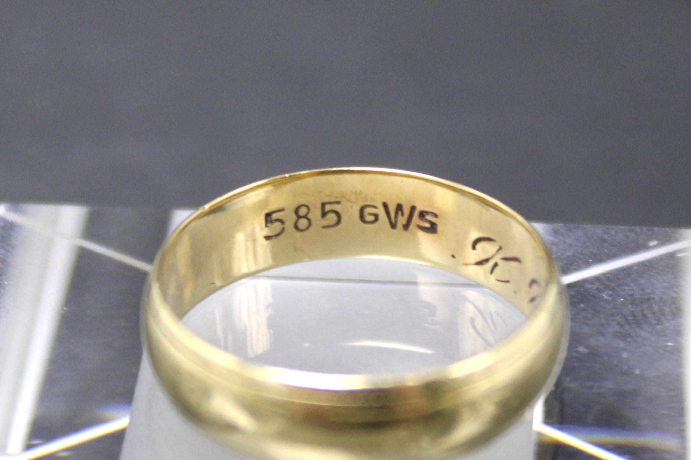 Gold Ring Made of 585 Yellow Gold, 14 Carat - Etsy Hong Kong