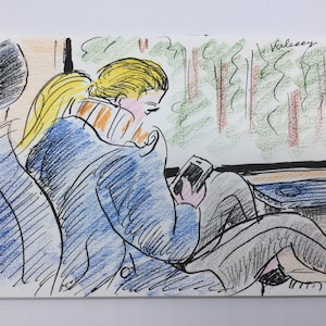 Signed hand drawing by Paul Valerry