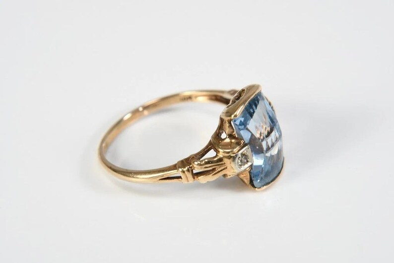 Art Deco Gold Ring, 417 Yellow Gold, 10K Gold, Circa 1920 - Etsy