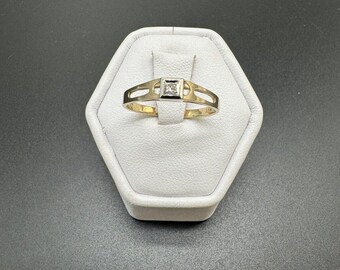 Bague Jonc Or jaune 18 Cts avec 1,0 Carat de diamants taille brillant