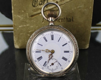 Taschenuhr, Deutsches Kaiserreich, 1906, 800er Silber (Pocket watch, German Empire, 1906, 800 silver)