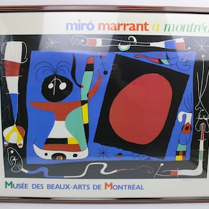 Exhibition poster, Joan Miró, 1986, Montréal, Canada, Color lithograph
