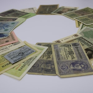 Collection of banknotes around 1923, Reichsbanknotes, 50 pieces