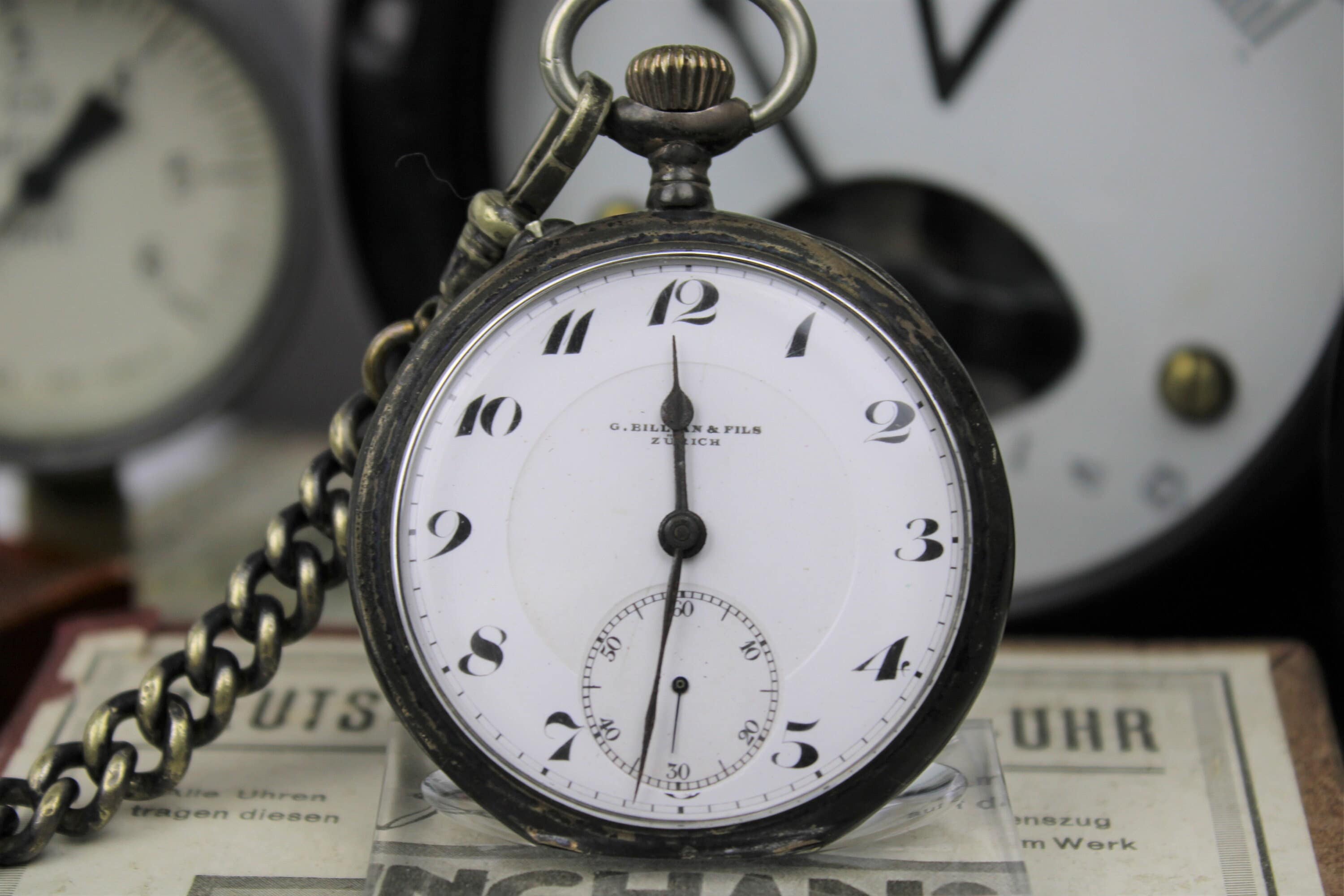 Rare Swiss Men's Pocket Watch, G. Billian & Pils Zurich - Etsy
