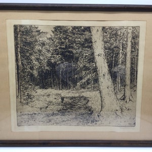 Etching by german-jewish Artist Ferdinand Steininger, 1912, signed