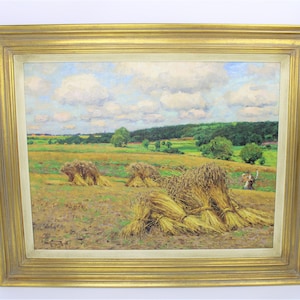 Antique Painting, oil painting, Wilhelm Fritzel, signed, around 1910
