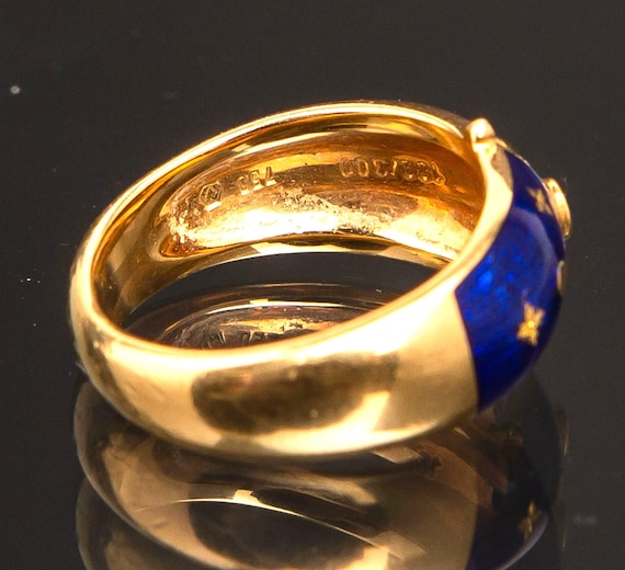 RARE ファベルジェ ダイヤモンド リング、ゴールド リング、750  