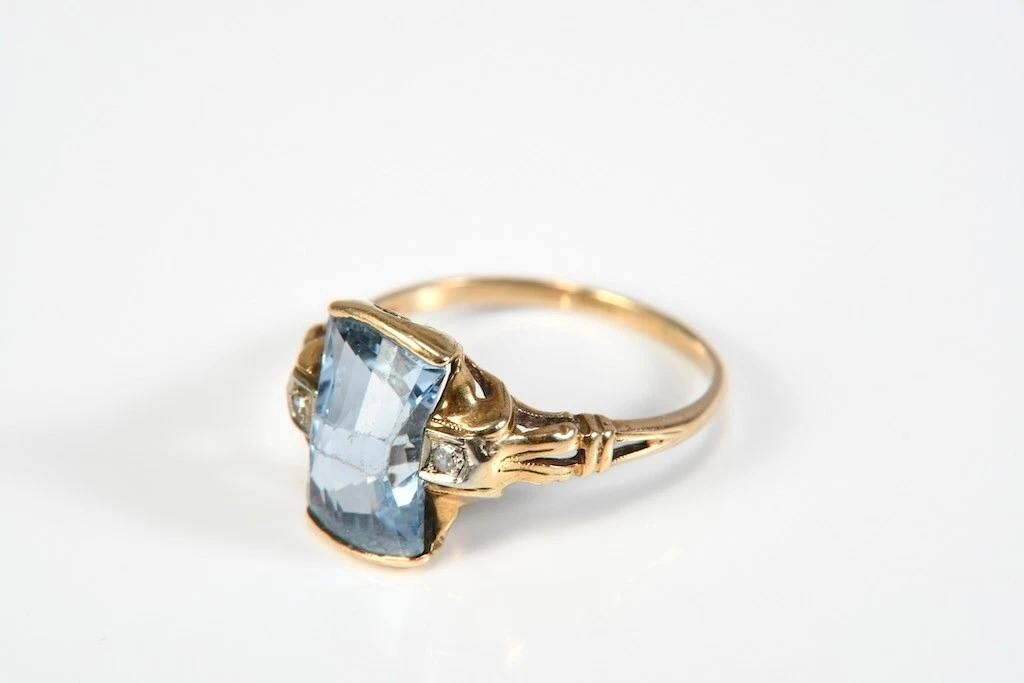 Art Deco Gold Ring, 417 Yellow Gold, 10K Gold, Circa 1920 - Etsy