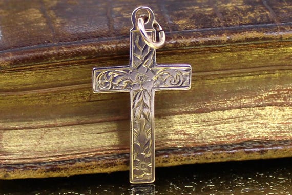 Antikes Viktorianisches Goldkreuz, Birmingham 1899, 375er Gold, 9 Karat (Antique Victorian Gold Cross, Birmingham 1899, 375 Gold, 9 carat)