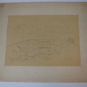 ルディ・ベアウィンド、1947 年、手書きの鉛筆画、42 x 60 cm (ルディ・ベアウィンド、1947 年、手書きの鉛筆画、42 x 60 cm)