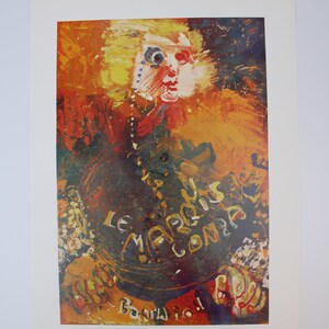 Lithograph, Rudi Baerwind, SIGNED, Marquis von Gonzaques