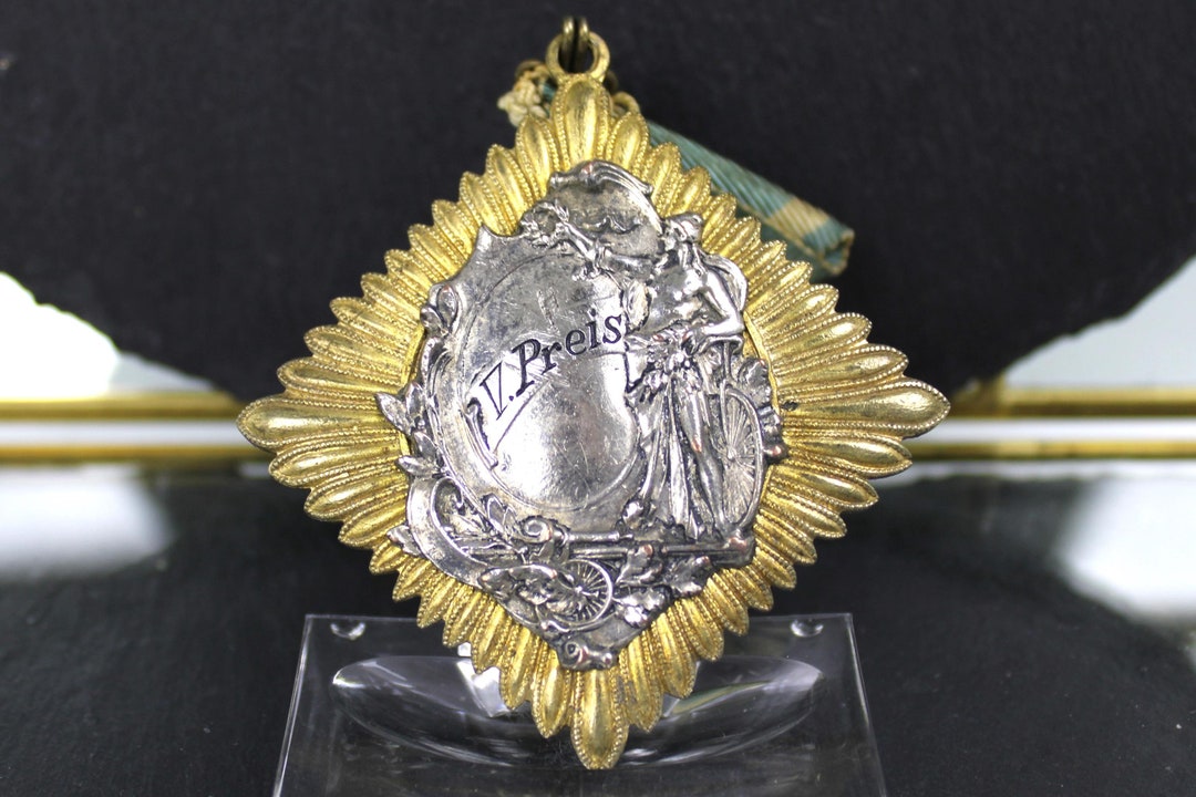 Rare Antique Marksman's Award on Ribbon, W. Volk Stuttgart, Germany ...