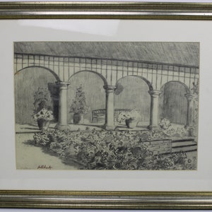 RARE pencil drawing, Princess Maria del Pilar of Bavaria, 1933