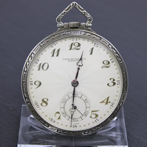 French silver pocket watch, Chronometre Sabina, 1910