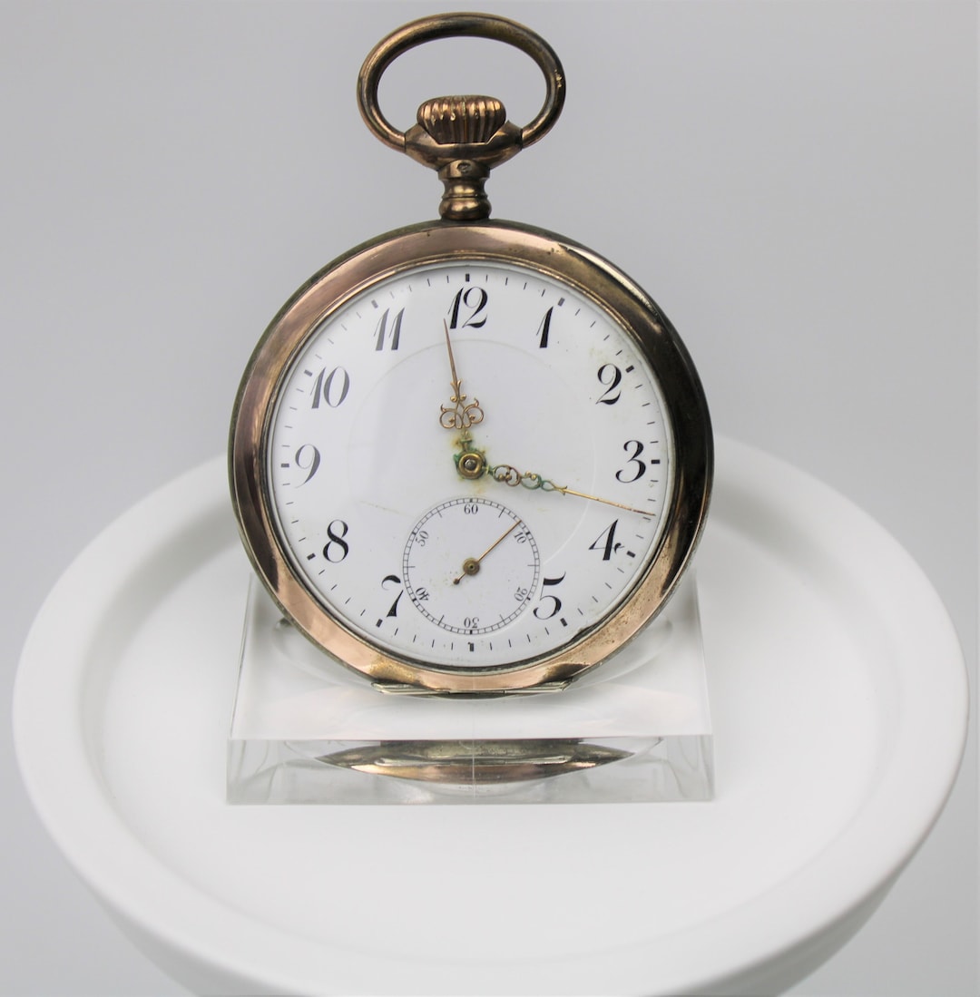Montre De Poche Antique En Argent 800 - Pour Hommes - Occasion