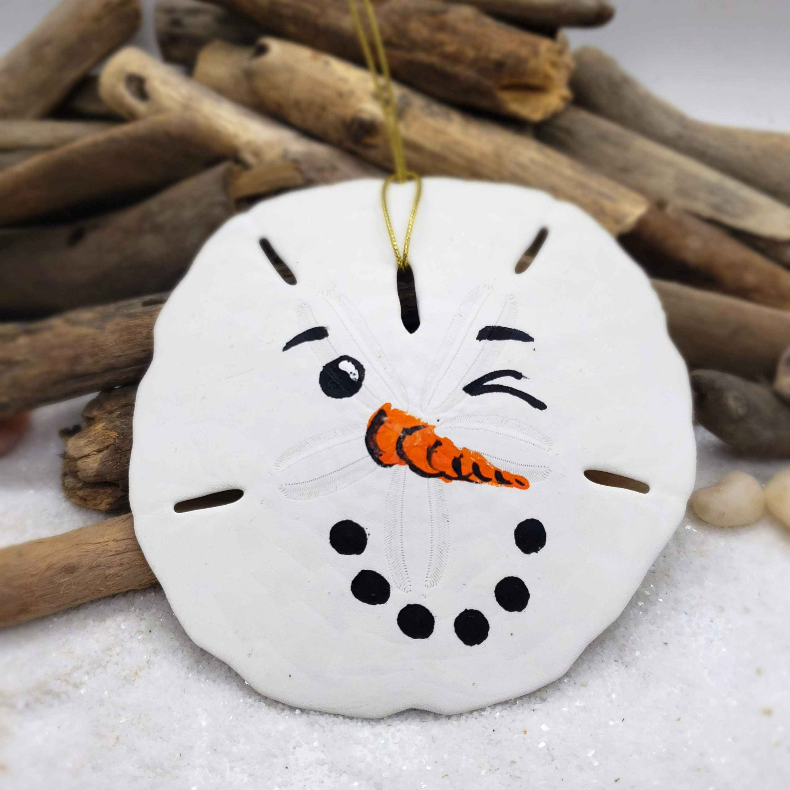 Painted sand dollar christmas ornaments Clearance