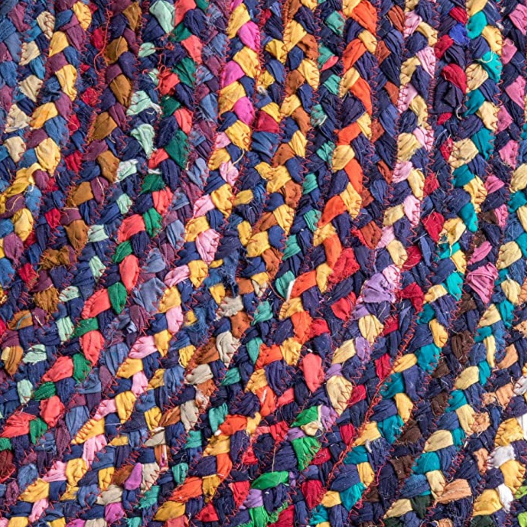 Natural Cotton Jute Rug Round Jute Rug for Floor and Kitchen Natural