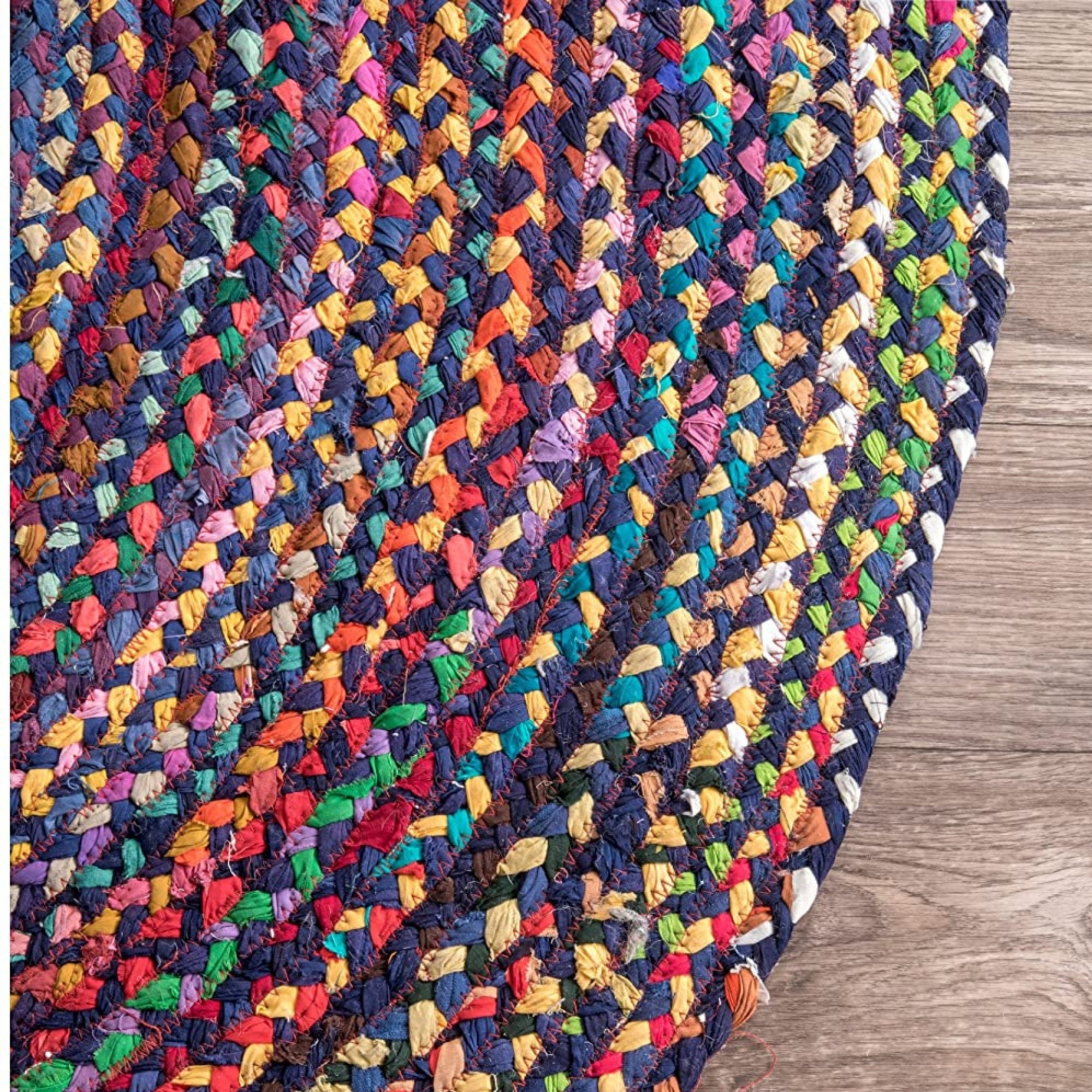 Natural Cotton Jute Rug Round Jute Rug for Floor and Kitchen Natural