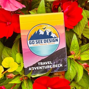 Travel Adventure Deck by Go See Design | Travel Challenges | Couples Travel Game | Travel Gift | Travel Playing Cards | Ships from USA