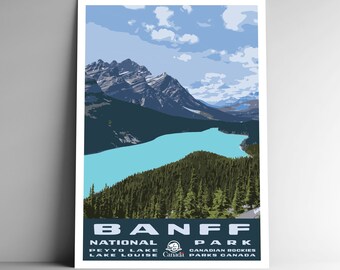1930s /"Lovely Lake Louise/" Canadian Rockies Vintage Style Travel Poster 24x36