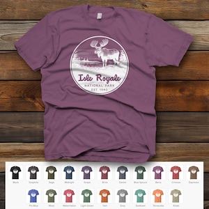 Isle Royale National Park Unisex garment-dyed heavyweight t-shirt | Comfort Colors 1717 | 20 Color Options