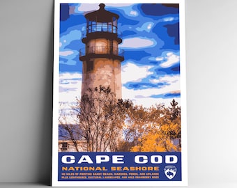 Cape Cod National Seashore Poster – Vintage Travel Art Print