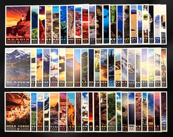 Ensembles de cartes postales du parc national des États-Unis de style vintage WPA 4x6 Cartes Art Prints Cardstock America the Beautiful US National Parks
