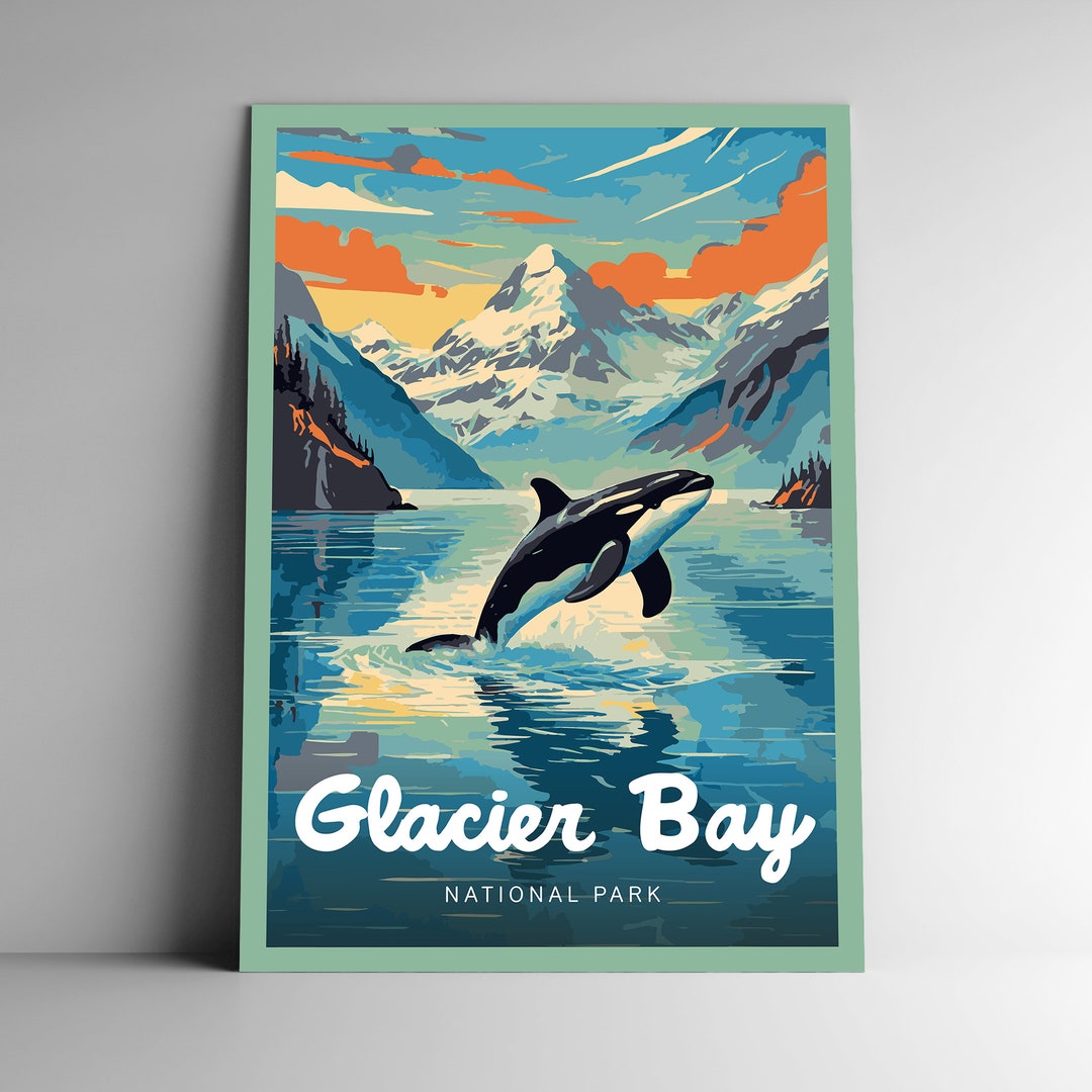 Glacier Bay National Park Art Print, Alaska Travel Poster - Etsy