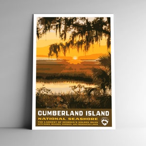 Vintage-Stil Reise Poster - 8x10 - 12x18 - 18x24 - 24x36/ 4x6 Postkarte WPA Style Georgia USA Art Print Cum