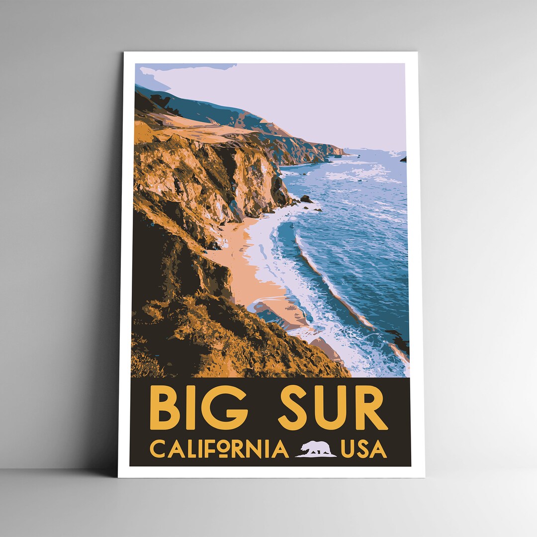 Big Sur Travel Poster – Vintage California Pacific Coast Art Print