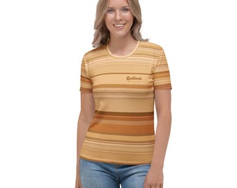 Badlands National Park Color Palette Women's T-shirt - Unique Geological Rock Stratification Layers Tee